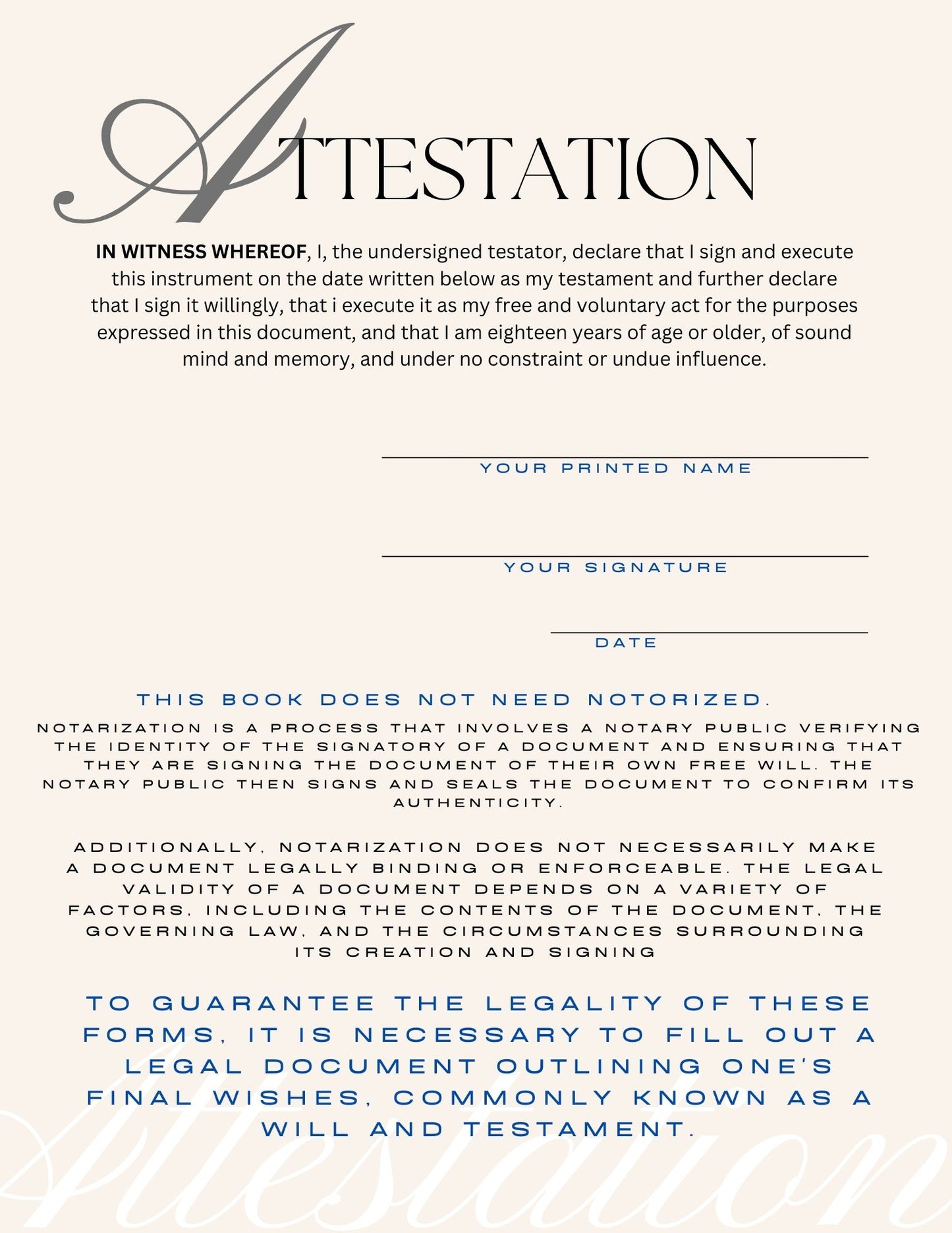 Personal Affairs Planner