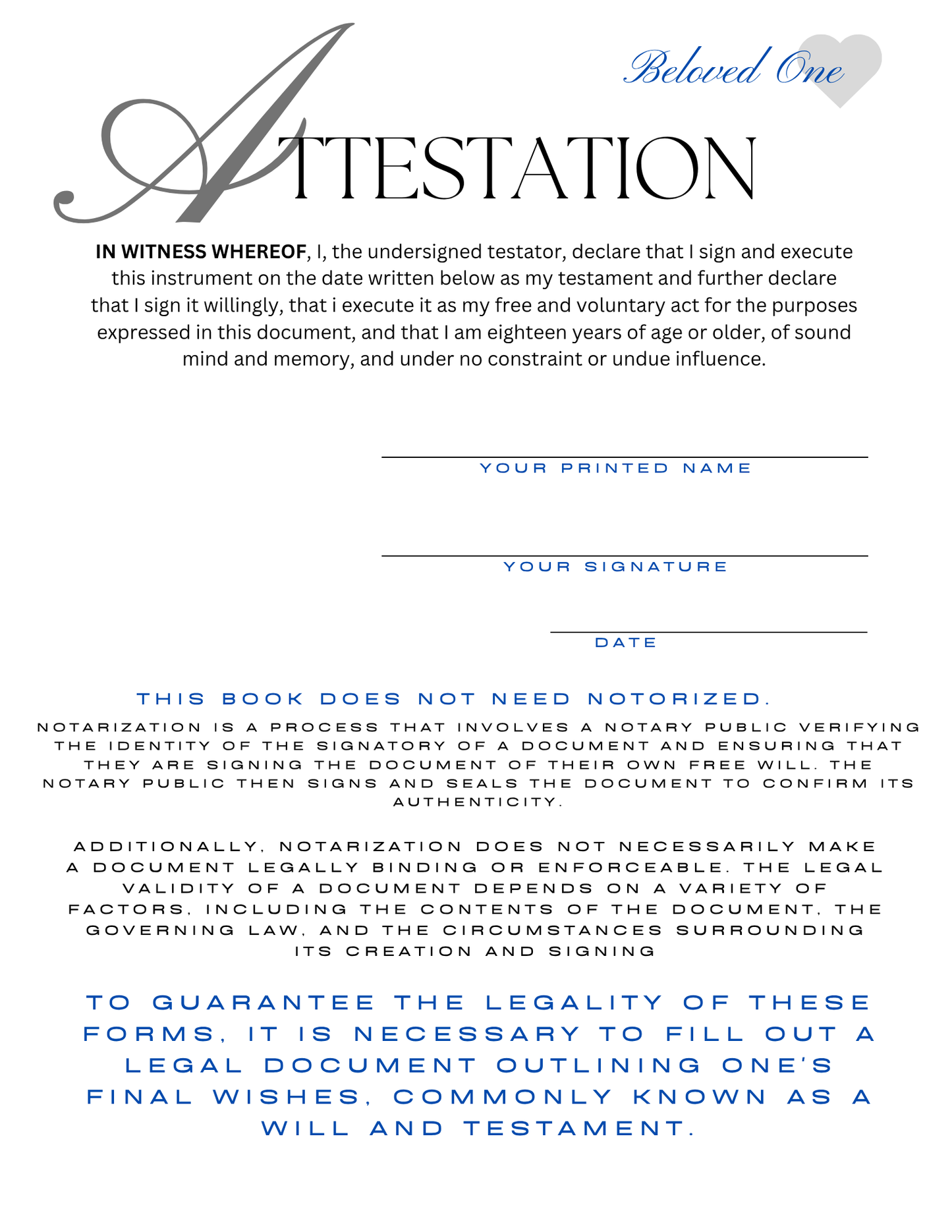 Personal Affairs Planner